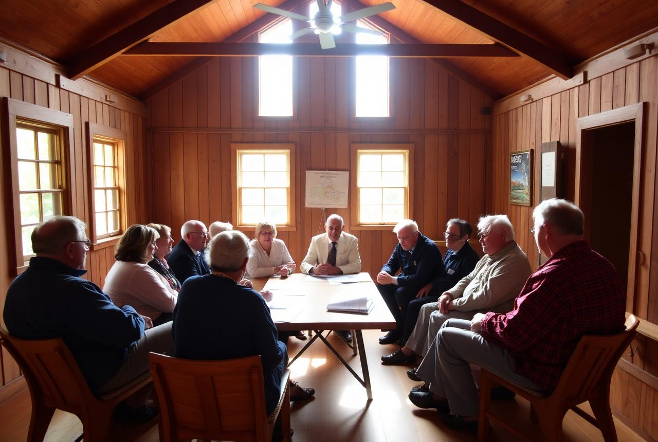 Community meeting facilitated by Eco Sinergia in a rural hall